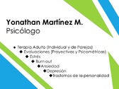 Yonathan Martinez, Psicólogo.